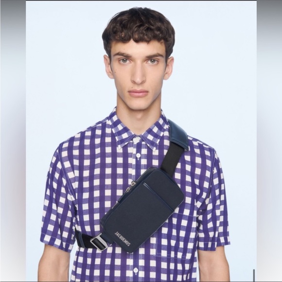 SOLD 💕 JACQUEMUS - Le Giardino Crossbody Pouch Bag - Unisex - Dark Navy - Picture 7 of 7